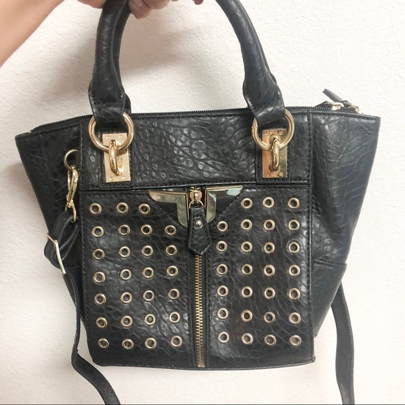 Danielle Nicole Black & Gold Purse - Picture 2 of 7